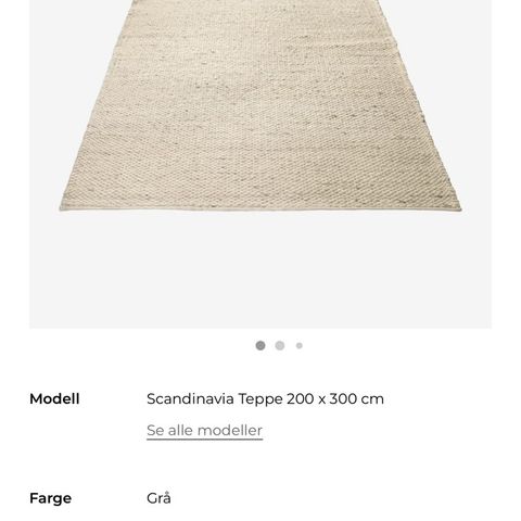 Scandinavia Teppe 170 x 240 cm fra Bolia.