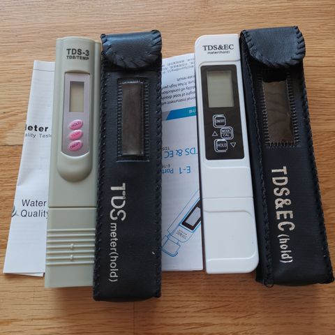 PPM måler - TDS meter (vannkvalitet og vanntemperatur) / TDS og EC