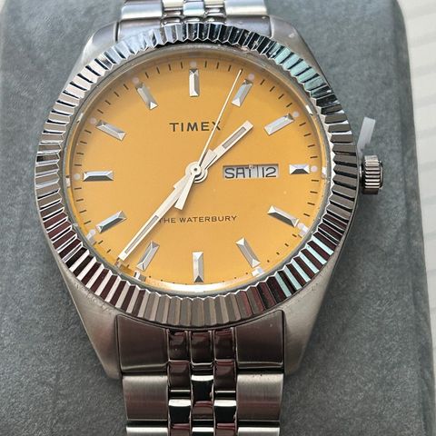 Timex - Waterbury Legacy Quartz Yellow Dial Watch TW2V18000