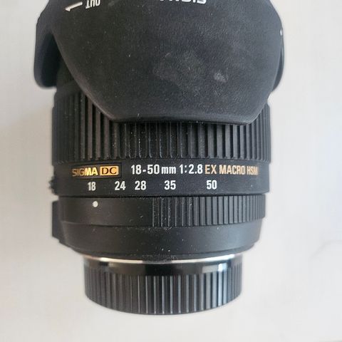 Nikon objektiv. Sigma DC 18-50mm 1:2.8 EX MACRO HSM