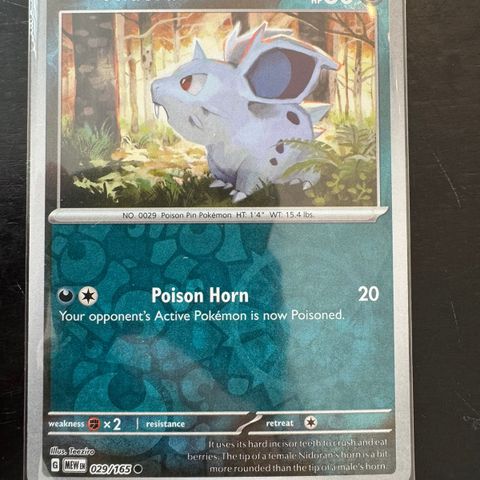 Pokemon 151 - Nidoran 29 (Reverse Holo)