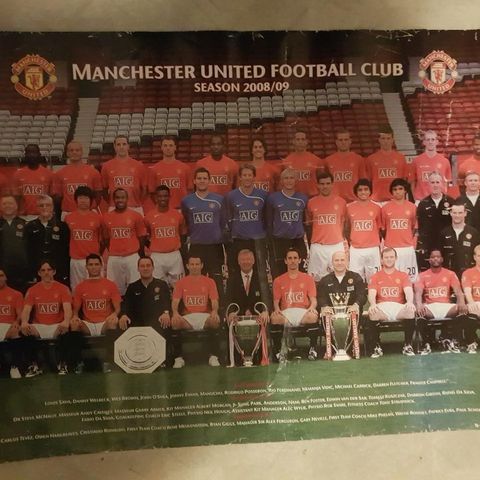 Manchester united plakat fra 07/08