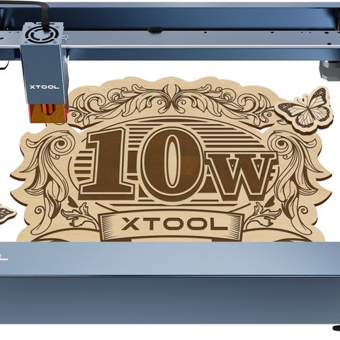 xTool D1 PRO 10W - med endel utstyr.