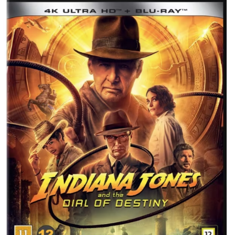 Indiana Jones And The Dial Of Destiny 4K Ultra HD + 2K Blu-ray (forseglet)