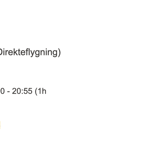 Fly fra Bodø til Oslo 24. Juni (kun én vei) - Under 26 år