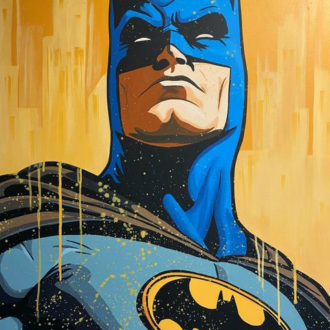 Originalt maleri på lerret: Batman (DC Comics), 80x100cm