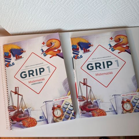 Ny. GRIP 1 matematikk tekstbok og arbeidsbok