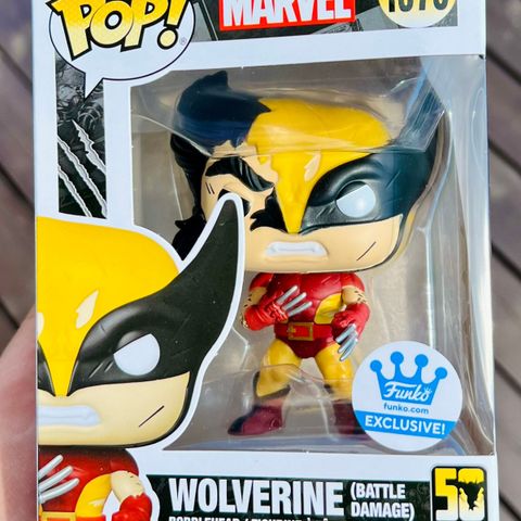 Funko Pop! Wolverine (Battle Damage) | X-Men | Marvel (1375) Excl. to Funko Shop