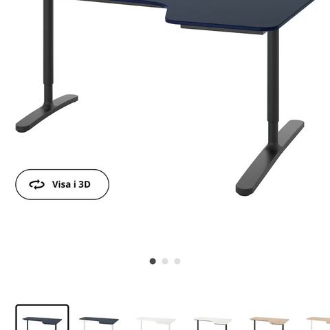 Pent brukt Bekant skrivebord/pcbord fra Ikea selges.
