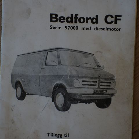 Bedford CF serie 97000 diesel instruksjonsbok