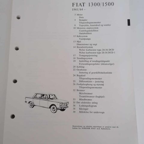 Fiat 1300/1500 verkstedbok