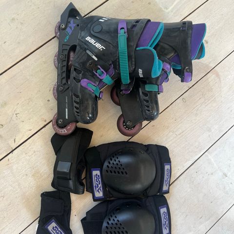 Bauer rollerblades, str 39 m kne - og håndbeskyttelse