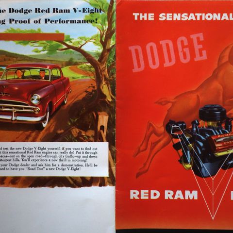 Dodge RED RAM EIGHT 1953 brosjyre