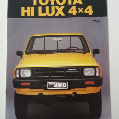 Toyota HI LUX 4X4 -brosjyre. (NORSK)