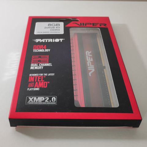 Patriot 8GB DDR4 RAM - 3000MHz, XMP 2.0