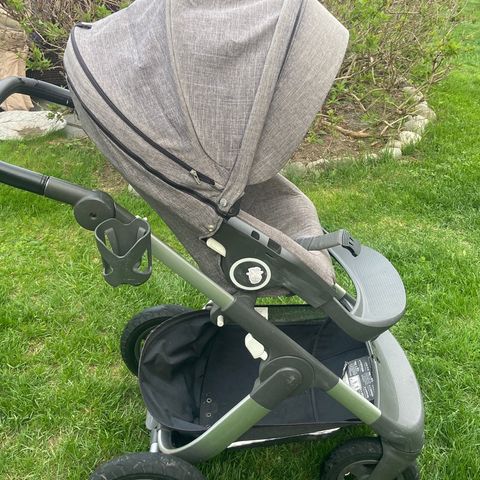 Stokke Trialz (underdel, bag, sittedel, voksipose, regntrekk, paraply !