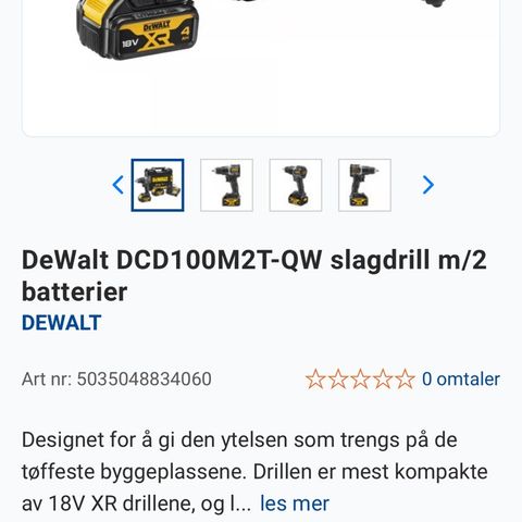 DeWalt Batteri Slagdrill