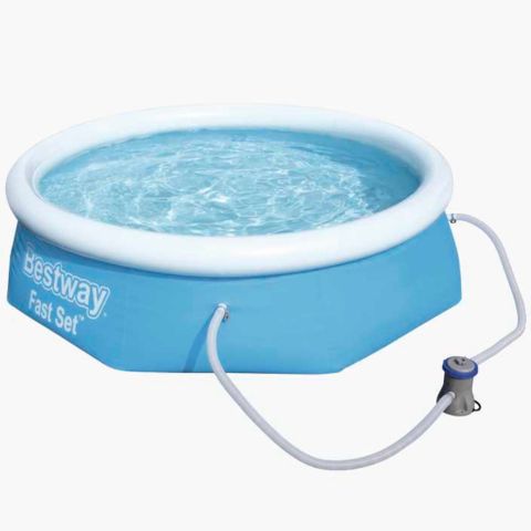 BADEBASSENG MED PUMPE 244x66CM BESTWAY