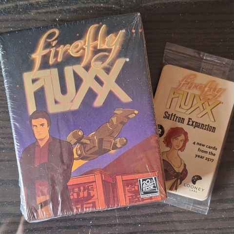 Firefly fluxx kortspill med utvidelse selges