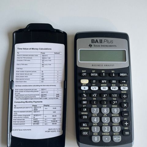 Texas ba II plus - Texas instruments