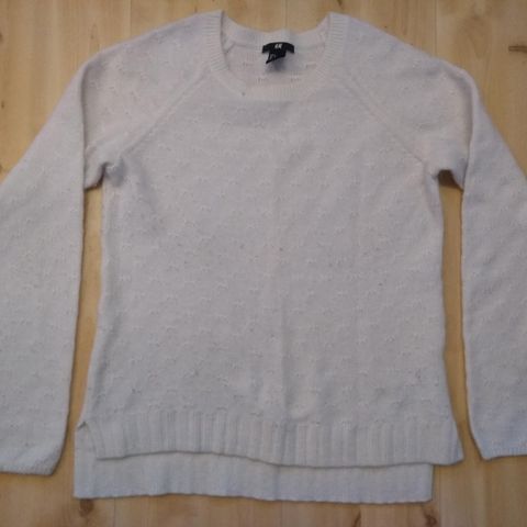 Tynn hvit genser fra H&M str. S
