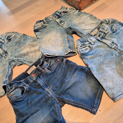 4stk jeans shorts str 116