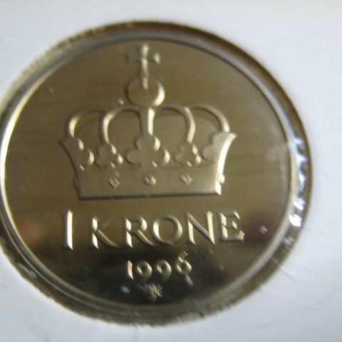 1 Kr 1996  proof kvalitet fra sett