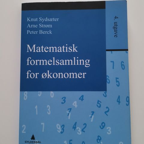 Matematisk formelsamling for økonomer