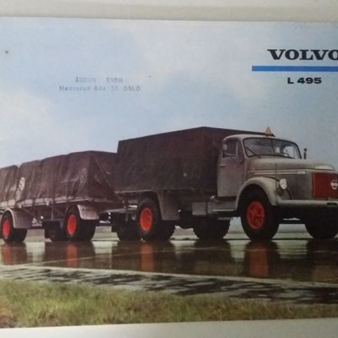 VOLVO L 495 Lastebil -brosjyre. (NORSK)