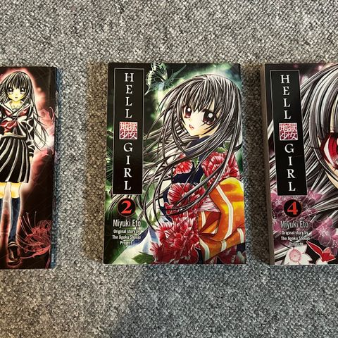 Hell girl vol 1-2 og 4 manga