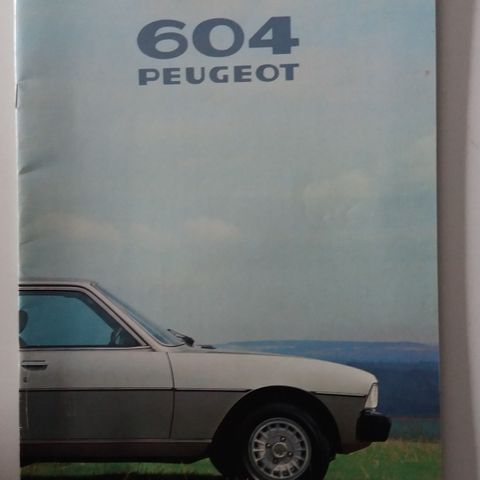 1979 PEUGEOT 604 -brosjyre. (NORSK)