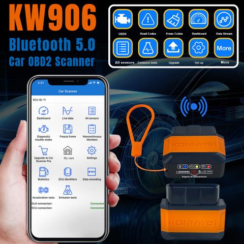 Obd2 Konnwei KW906 Bluetooth 5 iOS/Android