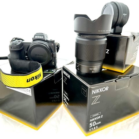 Nikon Z6 ii med Nyt objektiv Nikkor Z 50 mm f /1.8s + Ny FTZ adapter .