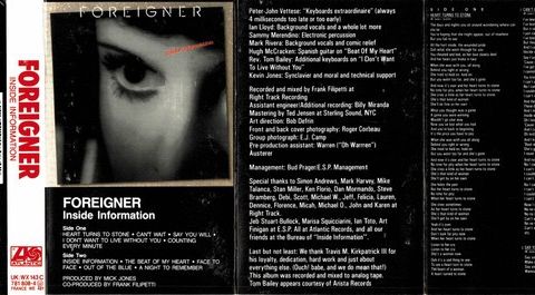 Foreigner - Inside information