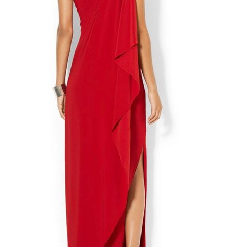 Ralph Lauren One-Shoulder Draped Gown