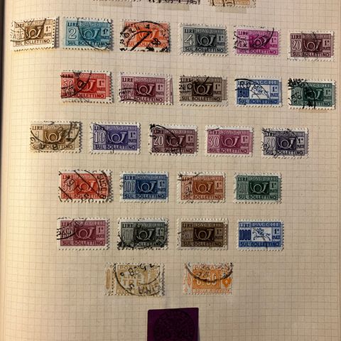 Frimerker ITALIA 1927 - 1957 Pakkepostmerker
