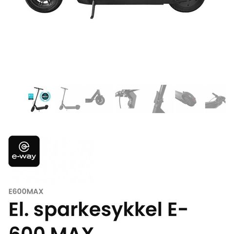 El sparkesykkel E-600 MAX