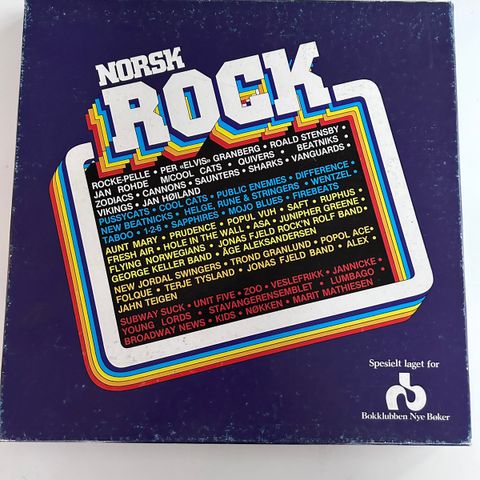 Norsk Rock - 5 LP - Samleboks Bokklubbens nye bøker