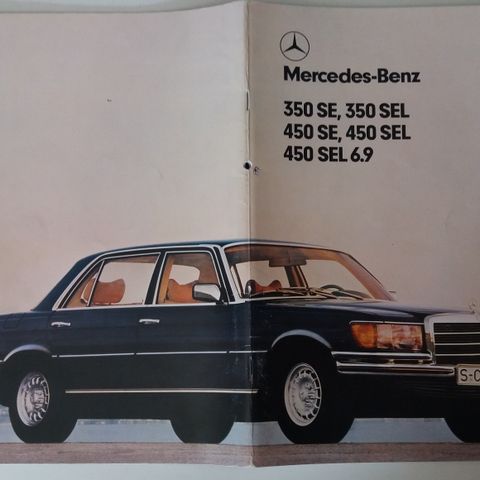 Mercedes-Benz S-Klasse ( W116 ) -brosjyre.