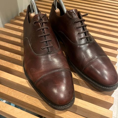 Cavour Cap Toe Oxford Almond 1 | Svært pent brukt | Gummisåle | Nypris 4500,-