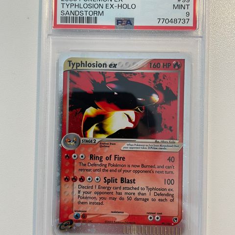 2003 Pokemon EX Sandstorm Typhlosion Ex Holo PSA 9