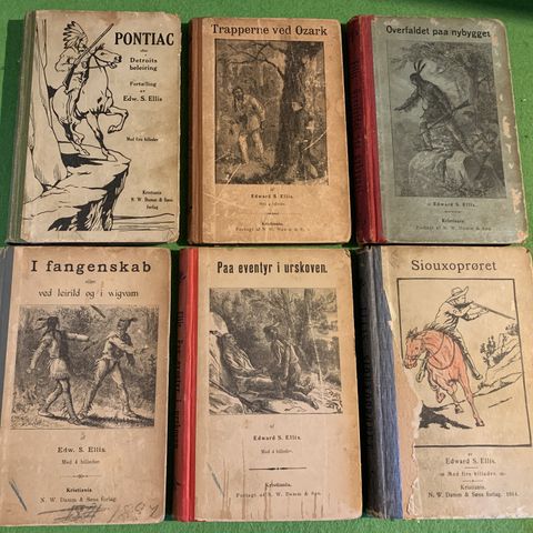 Eldre indinanerbøker av Edward S. Ellis  (1899-1915) +