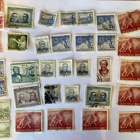 Frimerker Chile samling lot