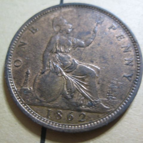 1 Penny 1862 kv 01 england