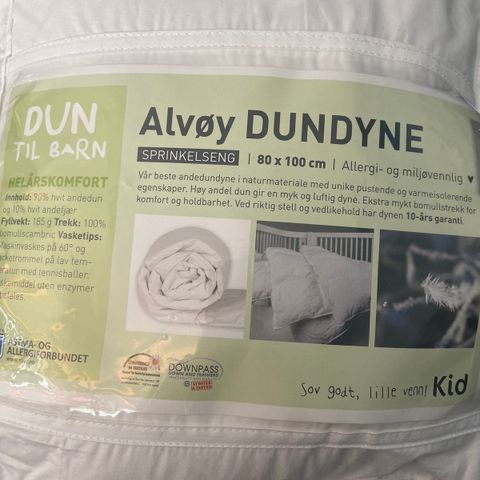 Alvøy dundyne og pute baby