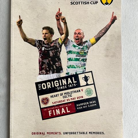Program Heart of Midlothian (Hearts) - Celtic Skotsk Cup Finale 2019
