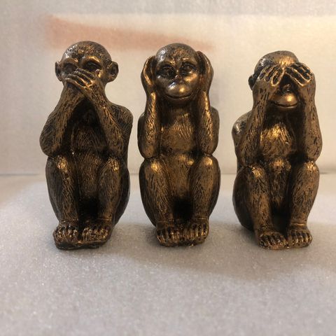 De 3 vise aper statue/pyntegjenstand