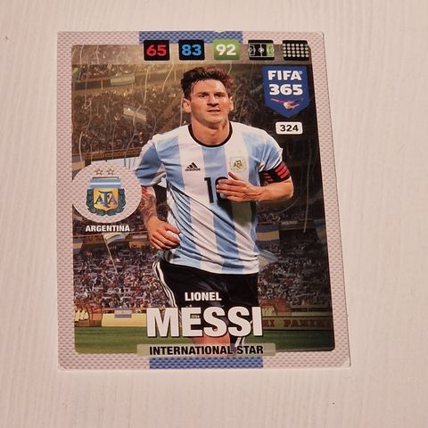 Lionel Messi International Star Fifa365 Panini Adrenalyn Argentina