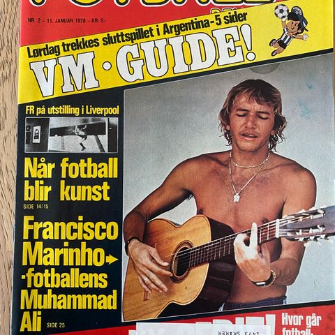 Fotballrevyen 2-1978: Argentina guide, Allan Simonsen, Newcastle lagbilde