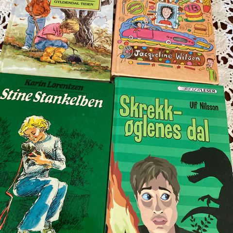 Stine Stankelben.  Tracy Beaker.  Dyrene i hagen. Skrekk-øglens dal